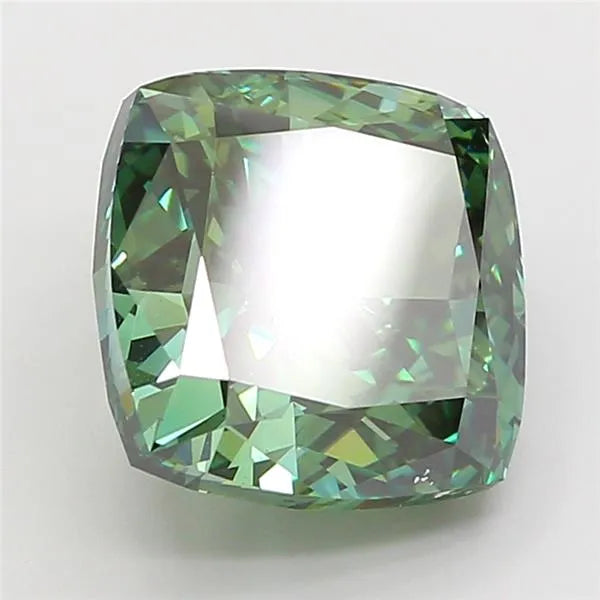 8.28ct Cushion modified Lab Grown Diamond (Colour Fancy Vivid Green, Clarity VS1, IGI Certified)