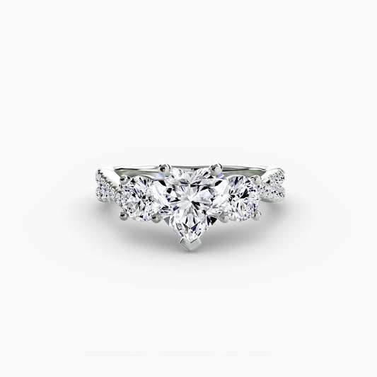 Three-Stone with Pavé Band 2