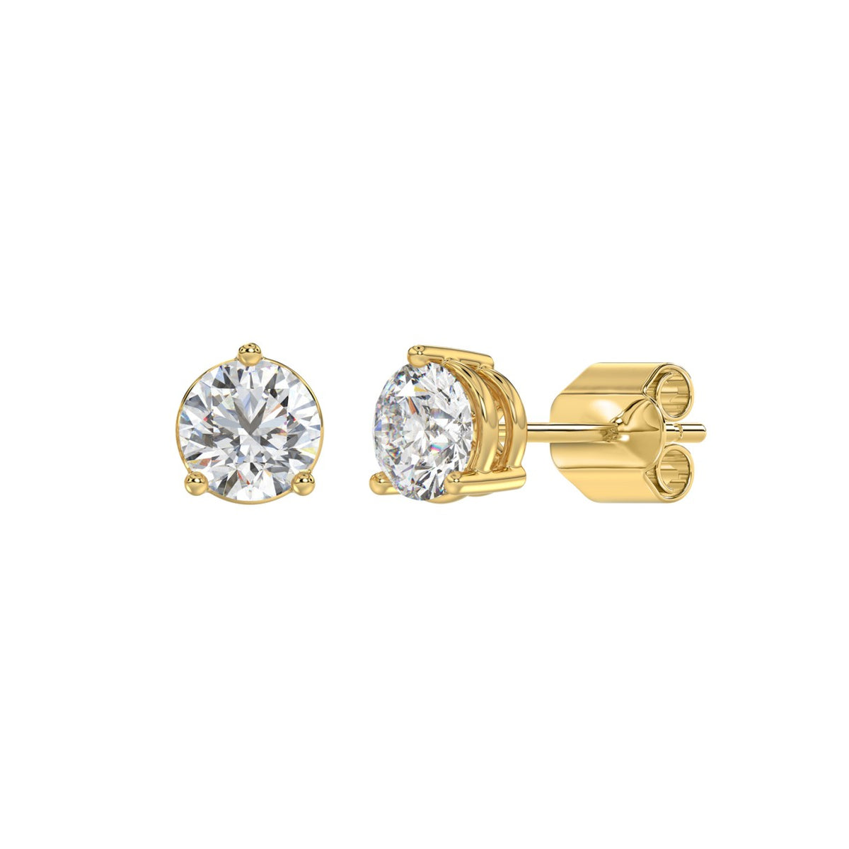 10K Yellow Gold, angled view