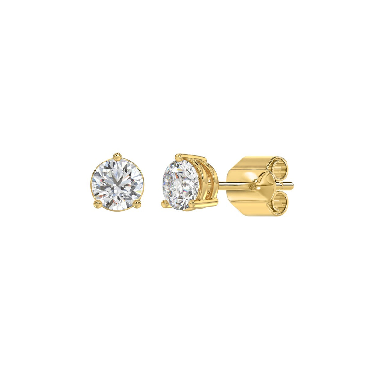 10K Yellow Gold, angled view