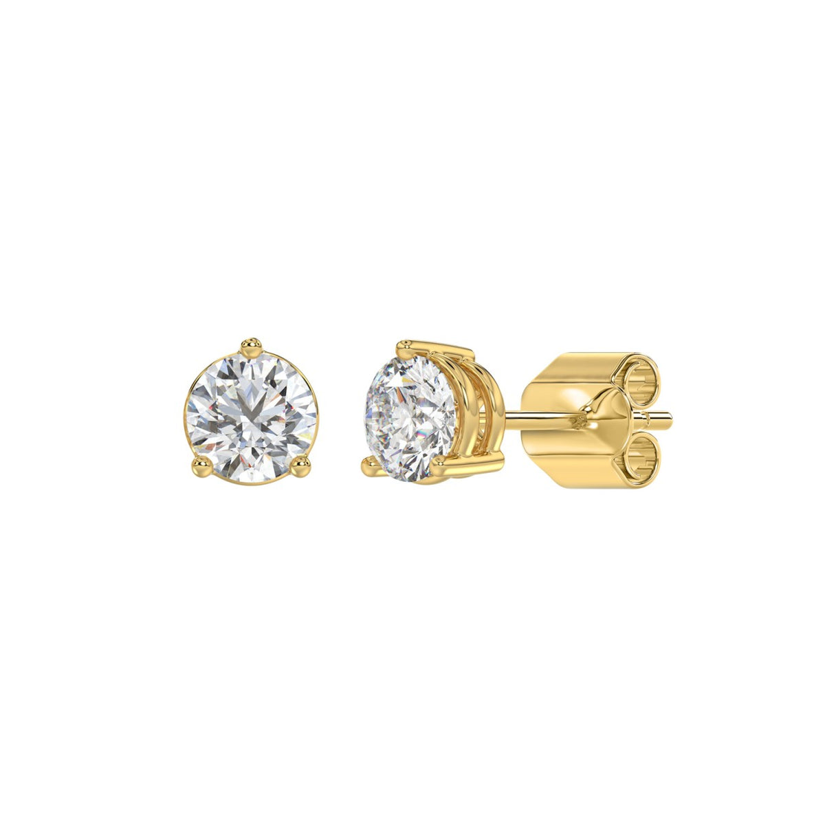 10K Yellow Gold, angled view