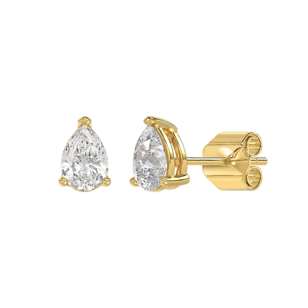 10K Yellow Gold, angled view