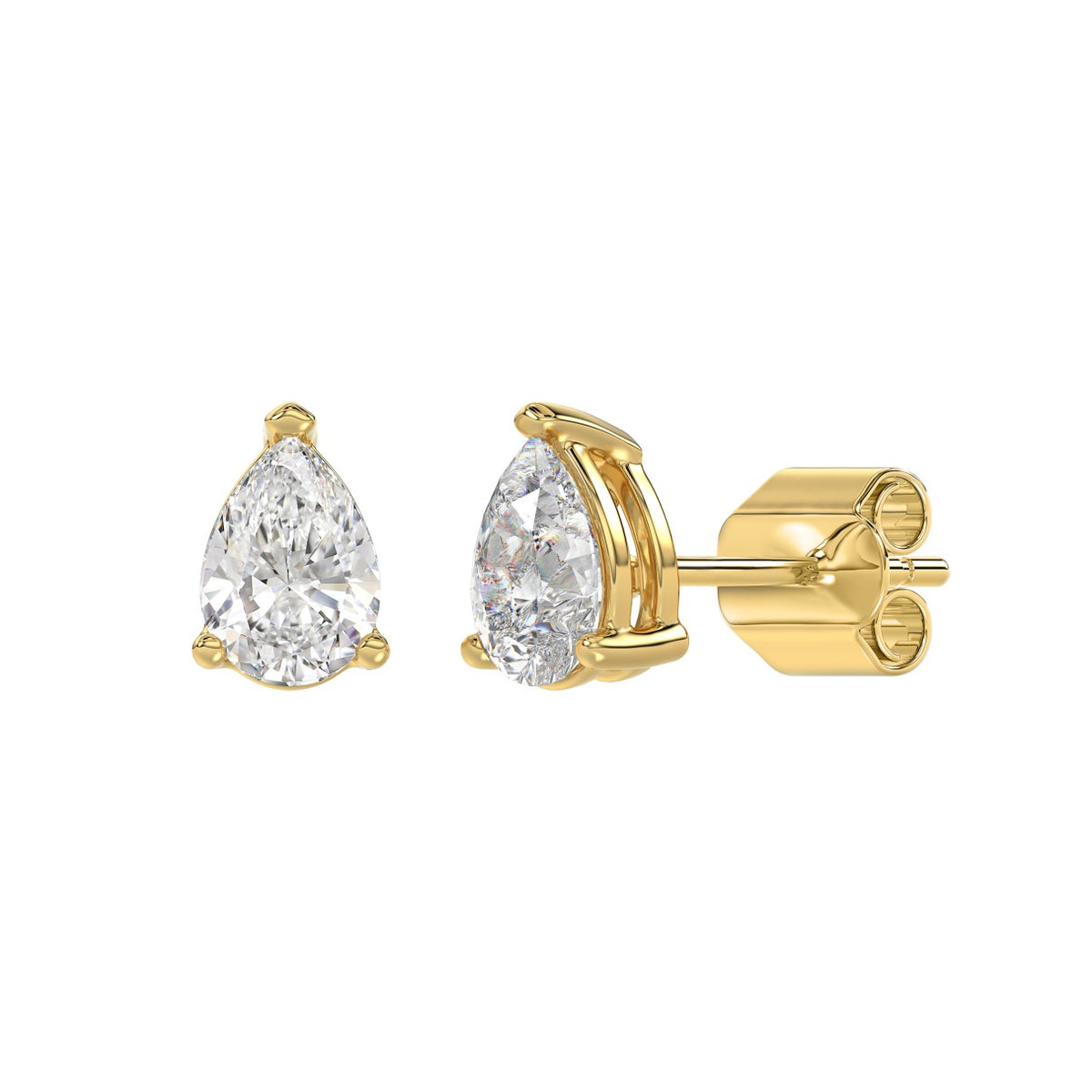 10K Yellow Gold, angled view