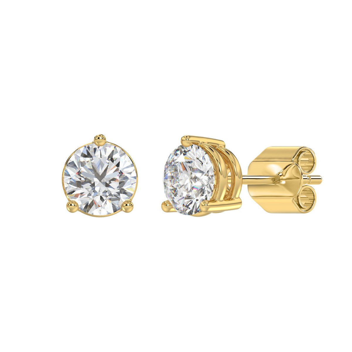 10K Yellow Gold, angled view