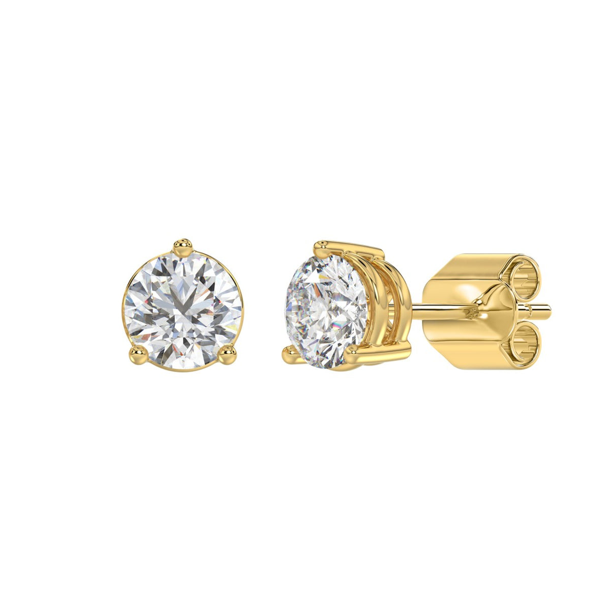10K Yellow Gold, angled view