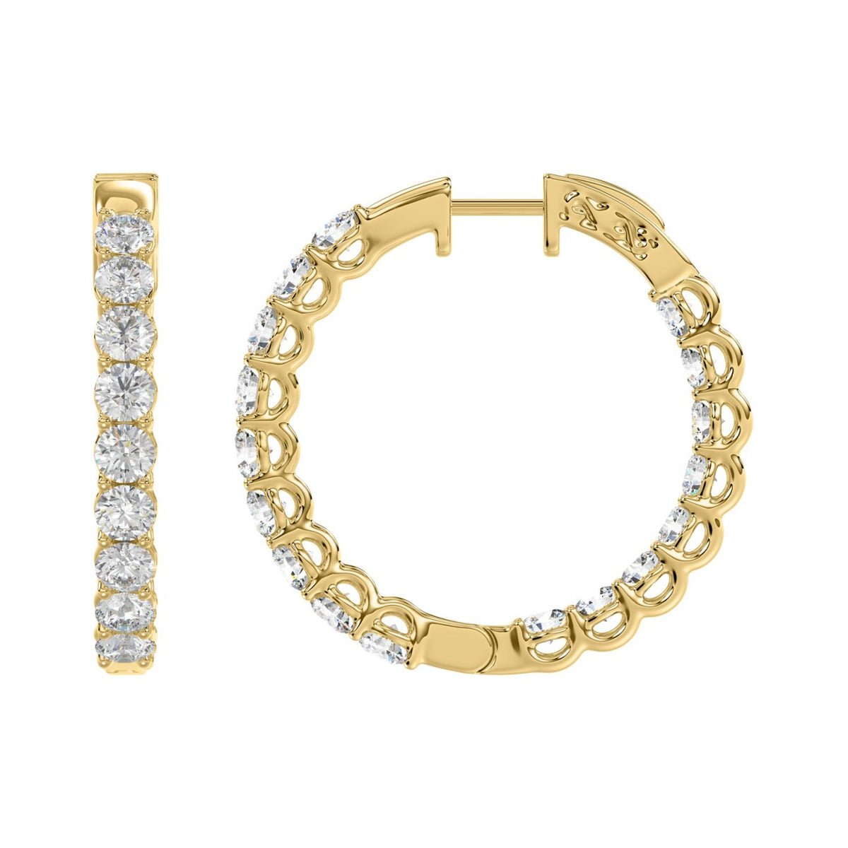 10K Yellow Gold, flat view