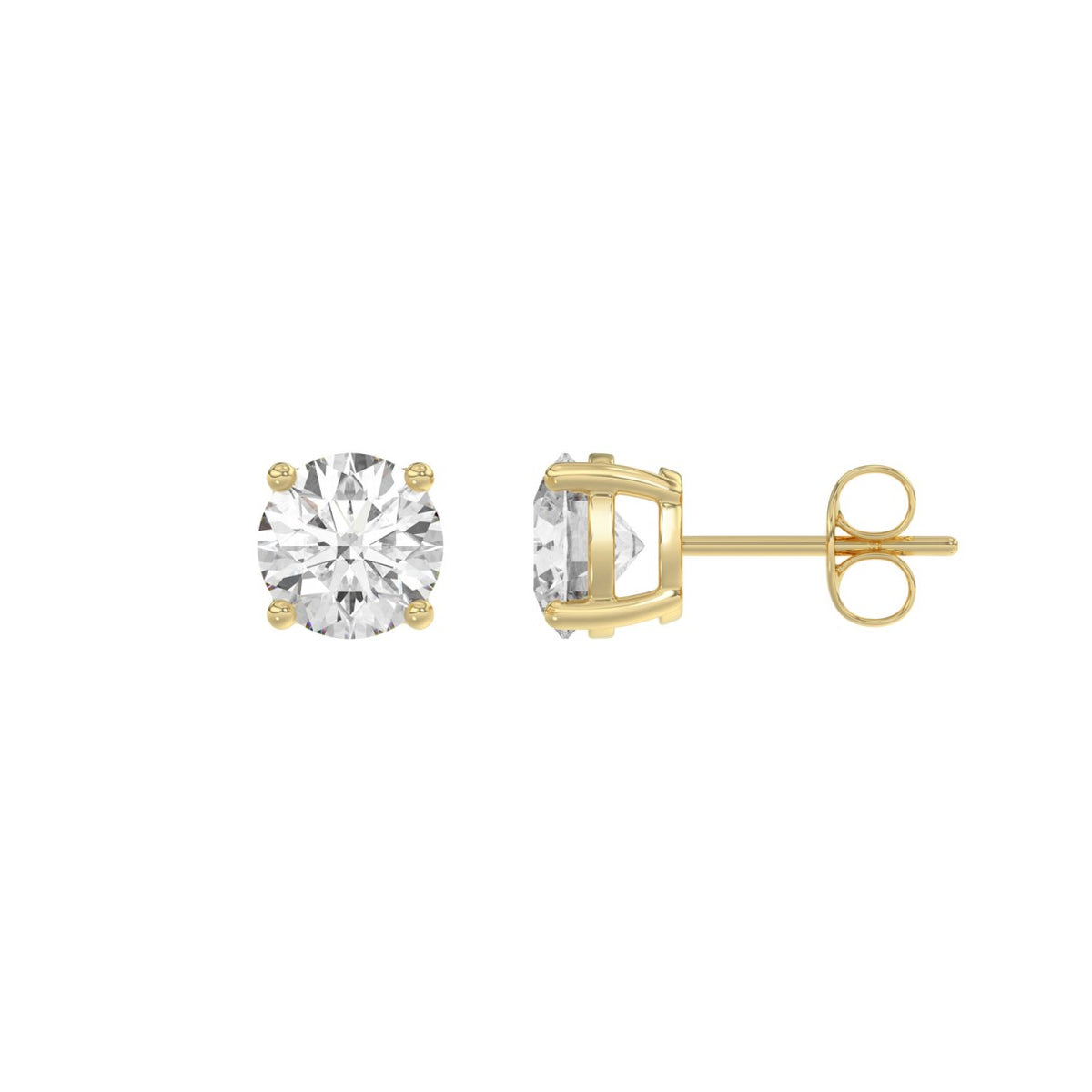 10K Yellow Gold, flat view