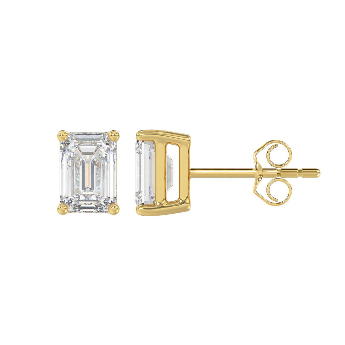 10K Yellow Gold, flat view