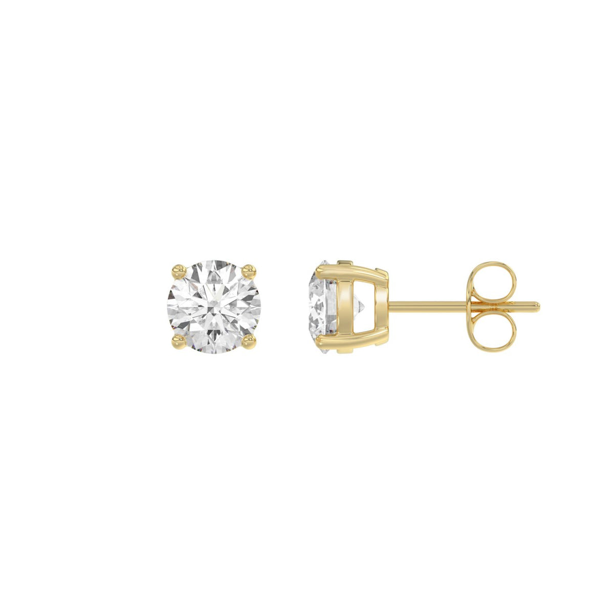 10K Yellow Gold, flat view