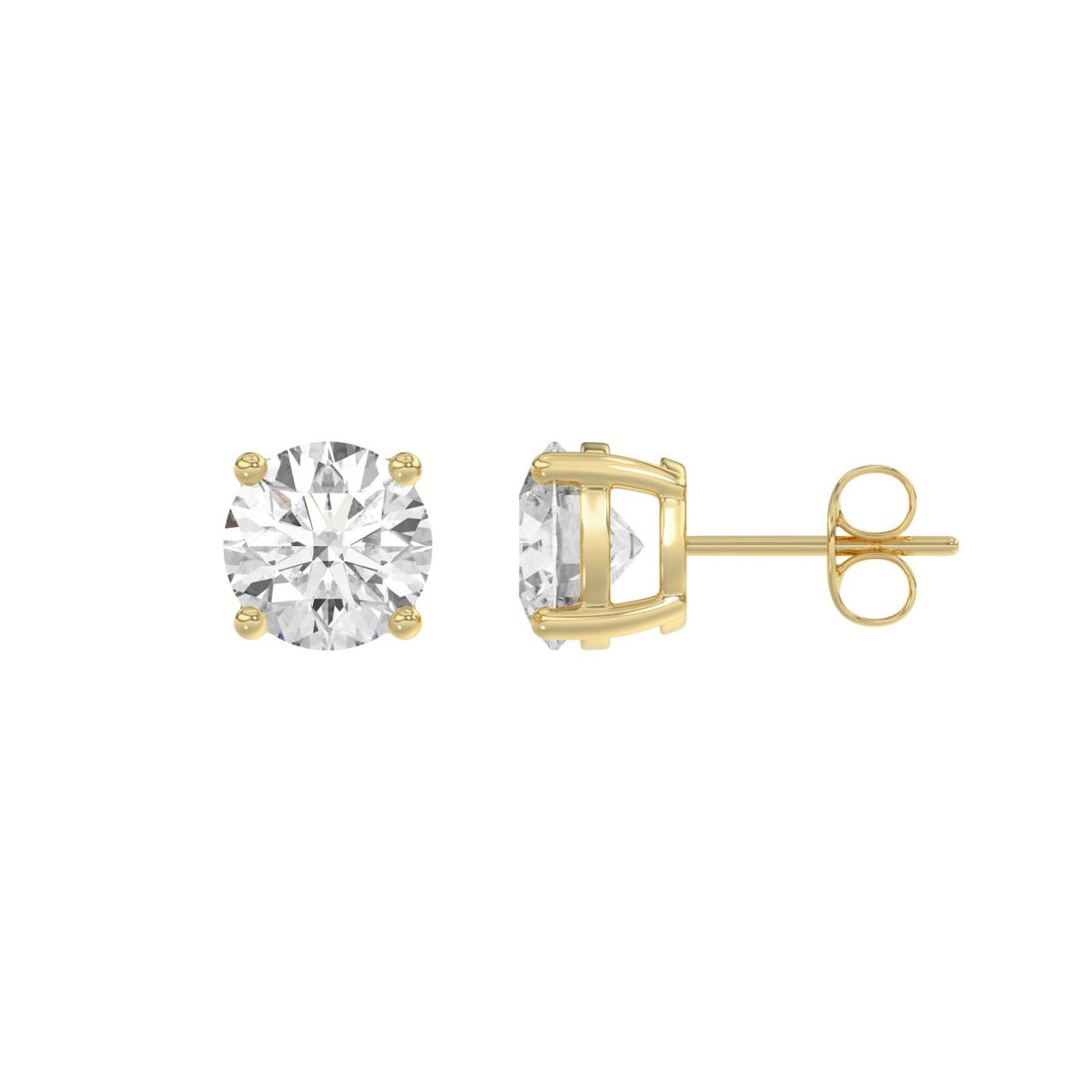 10K Yellow Gold, flat view
