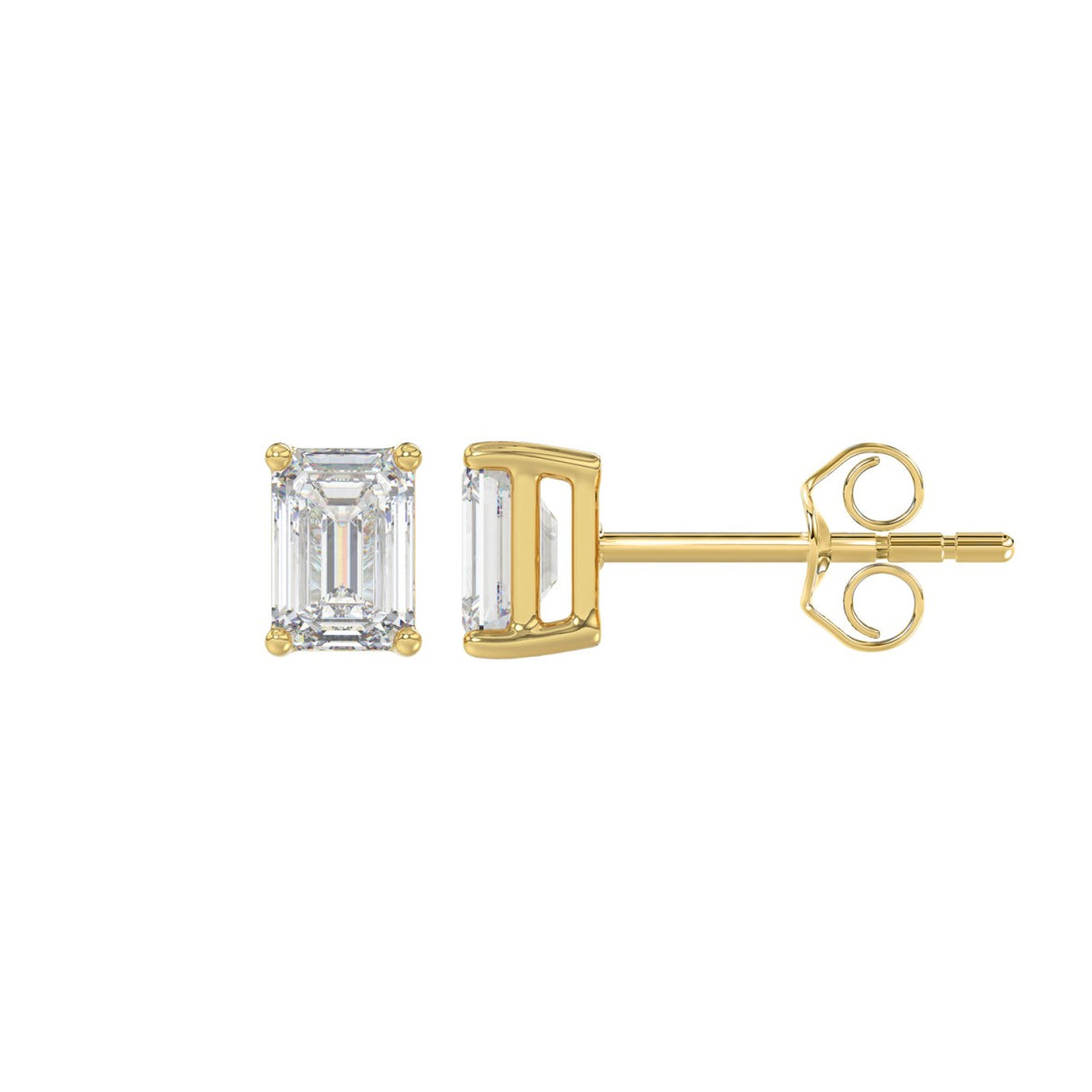 10K Yellow Gold, flat view