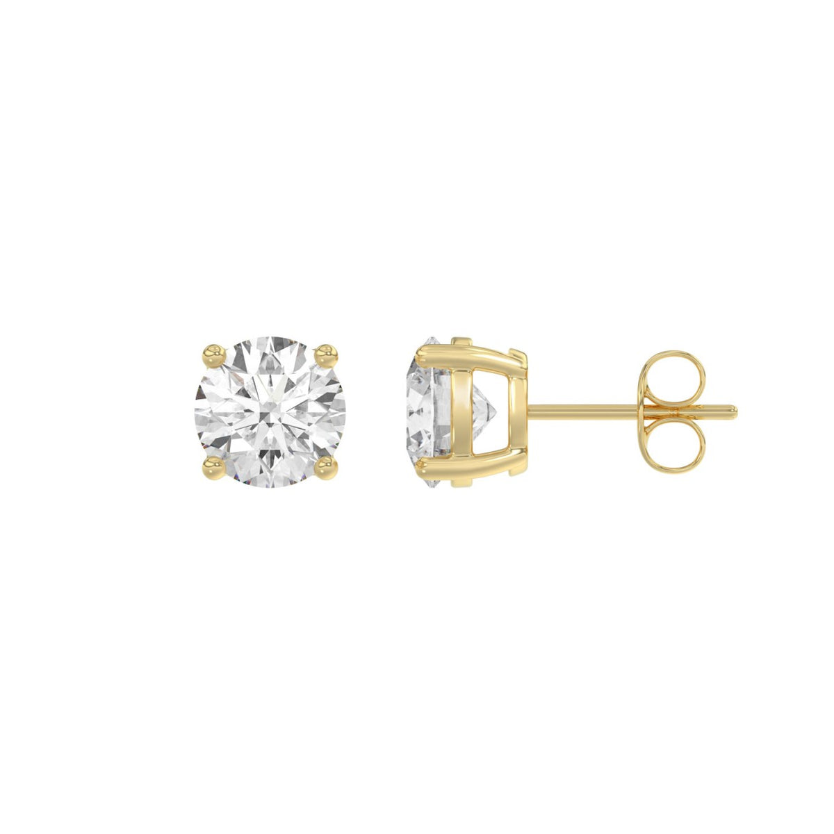 10K Yellow Gold, flat view