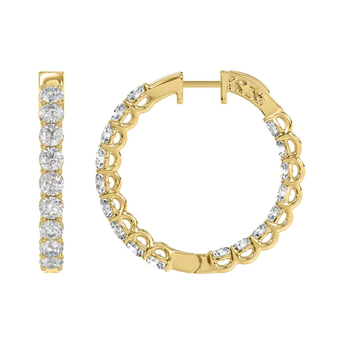 10K Yellow Gold, flat view