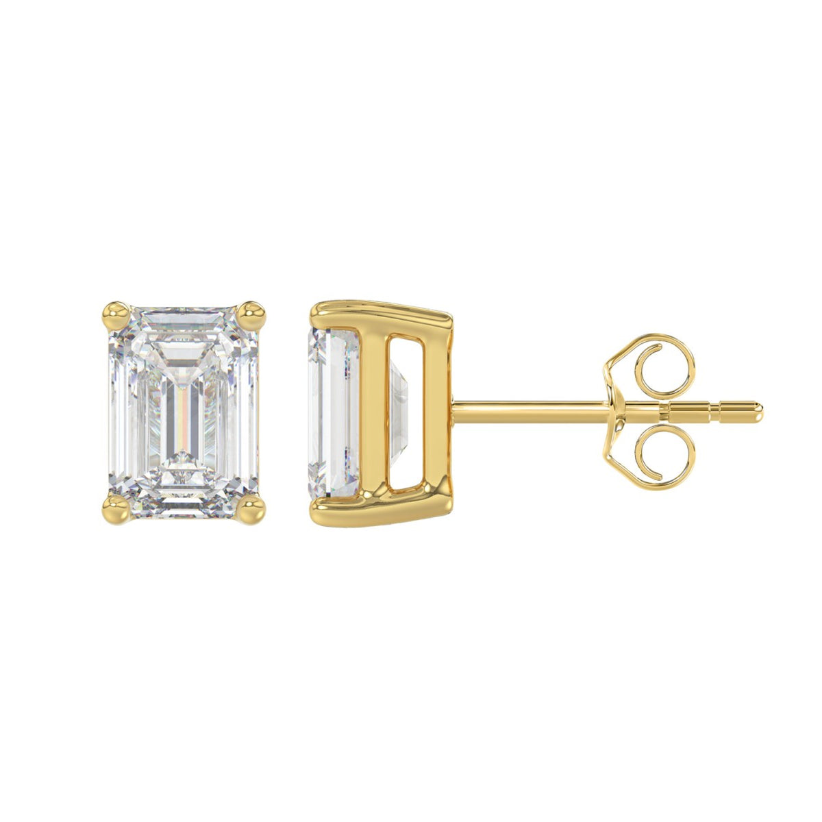 10K Yellow Gold, flat view