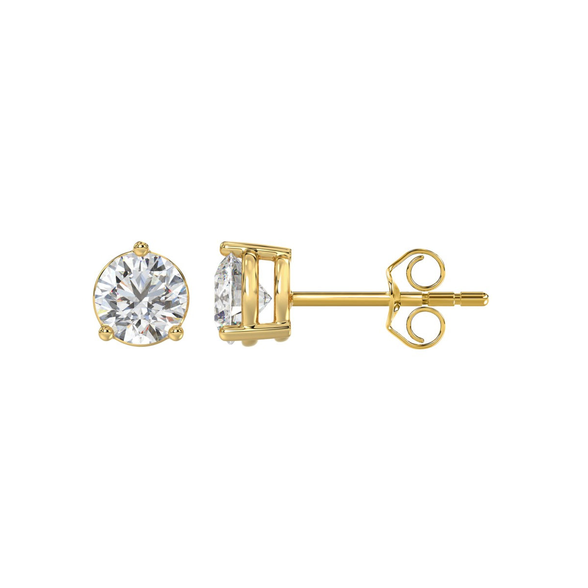 10K Yellow Gold, flat view