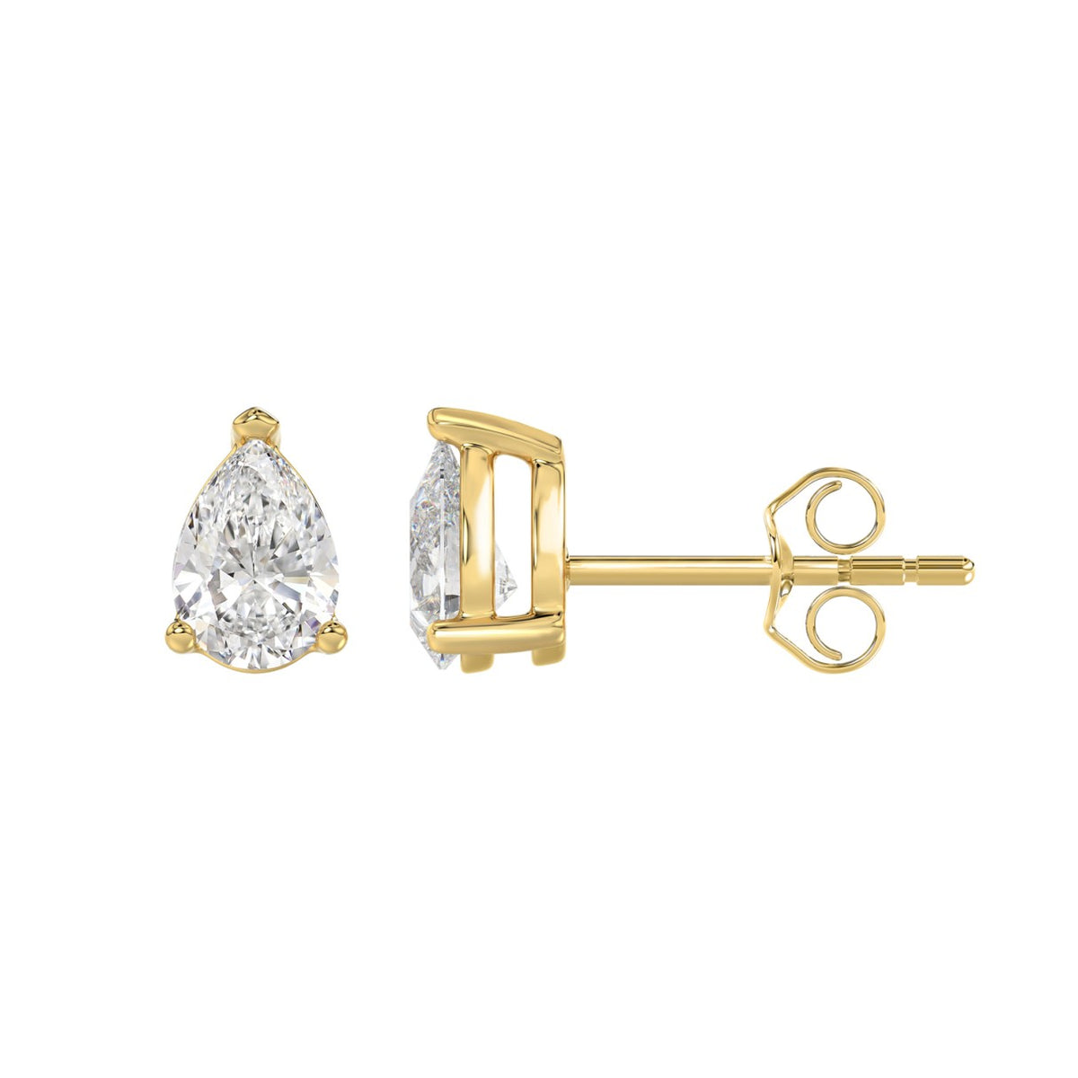 10K Yellow Gold, flat view