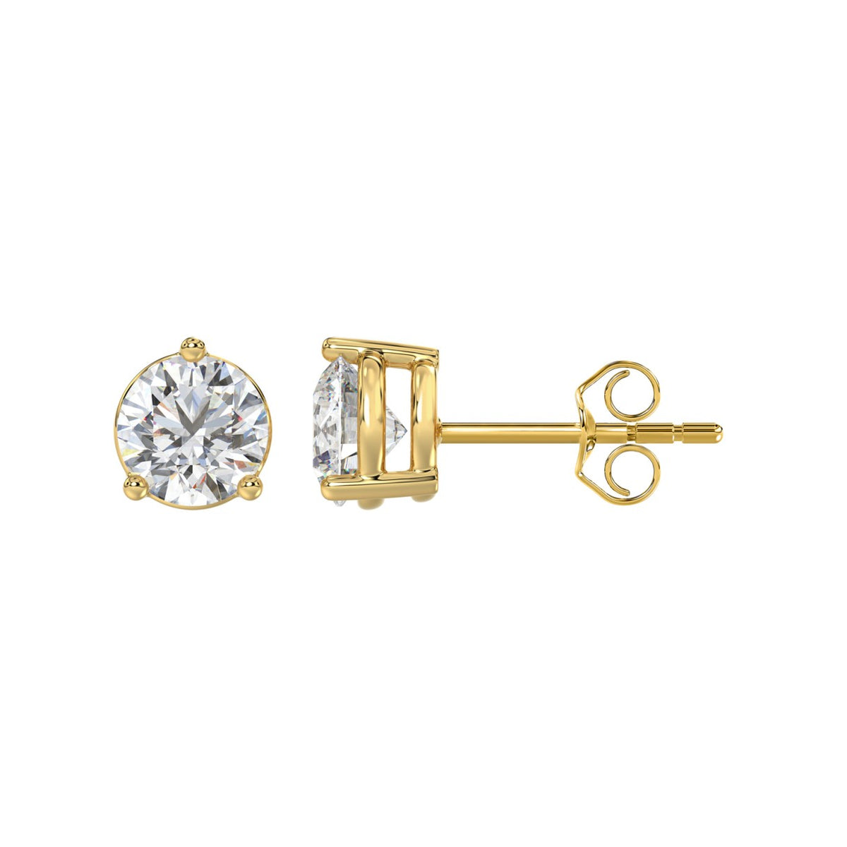 10K Yellow Gold, flat view
