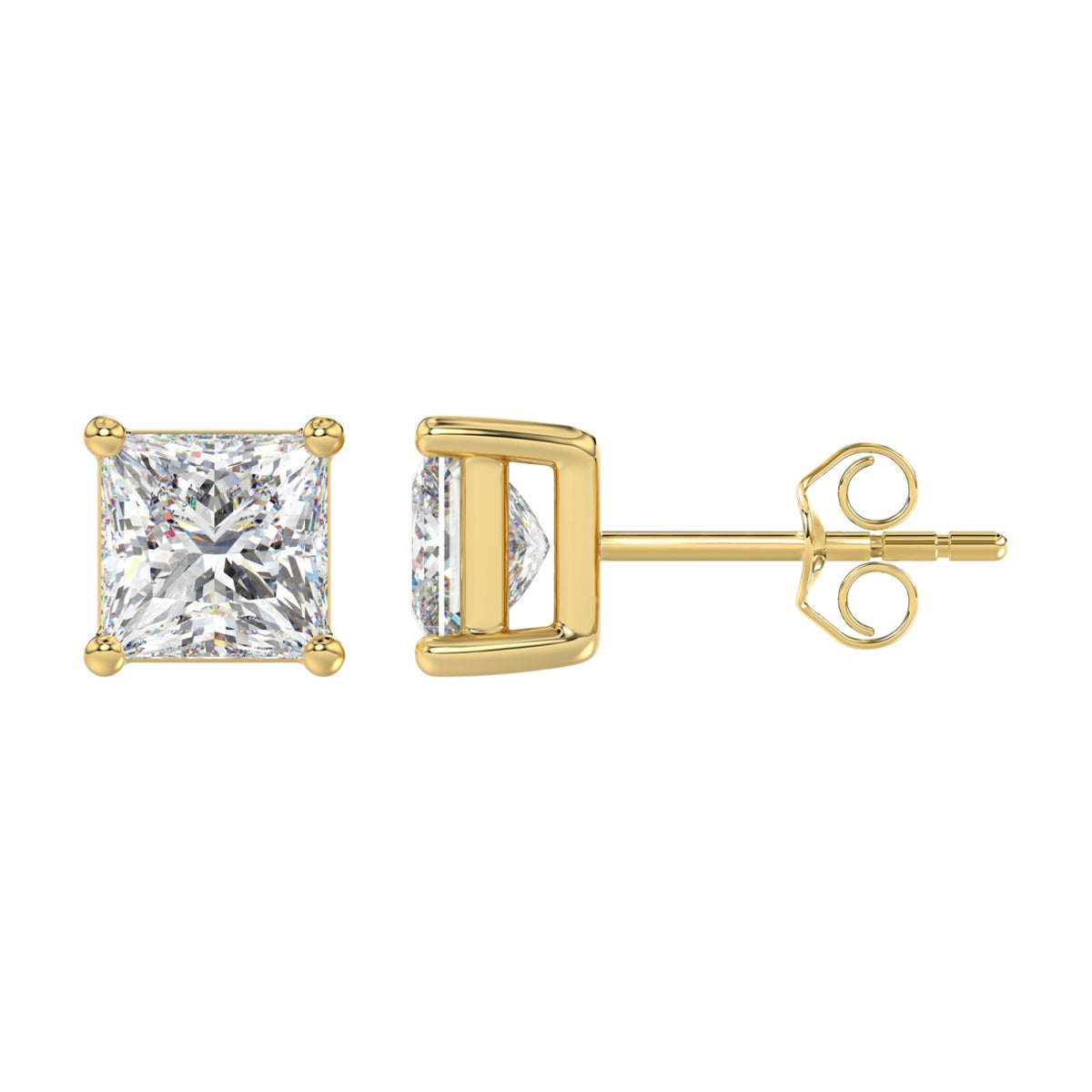 10K Yellow Gold, flat view