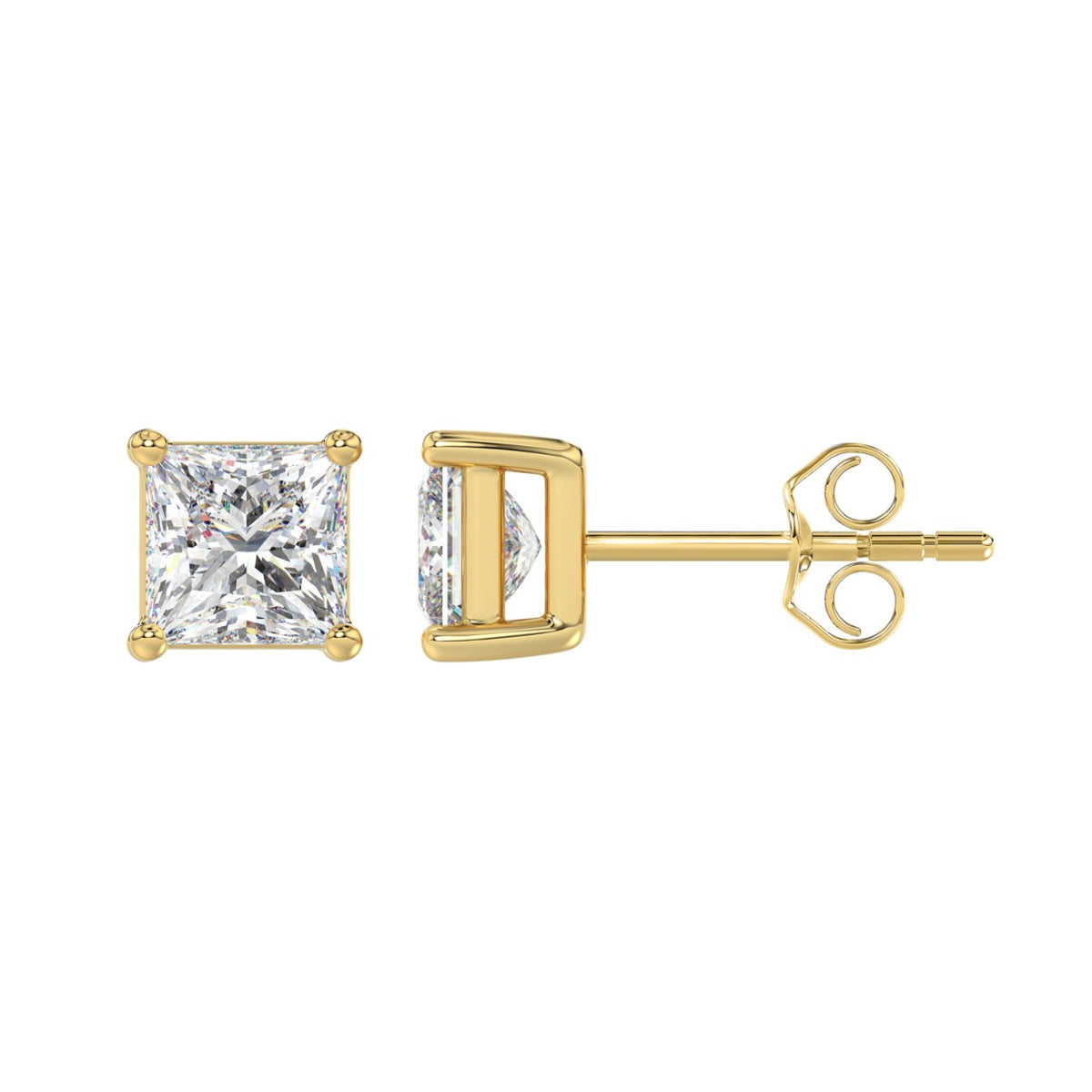 10K Yellow Gold, flat view