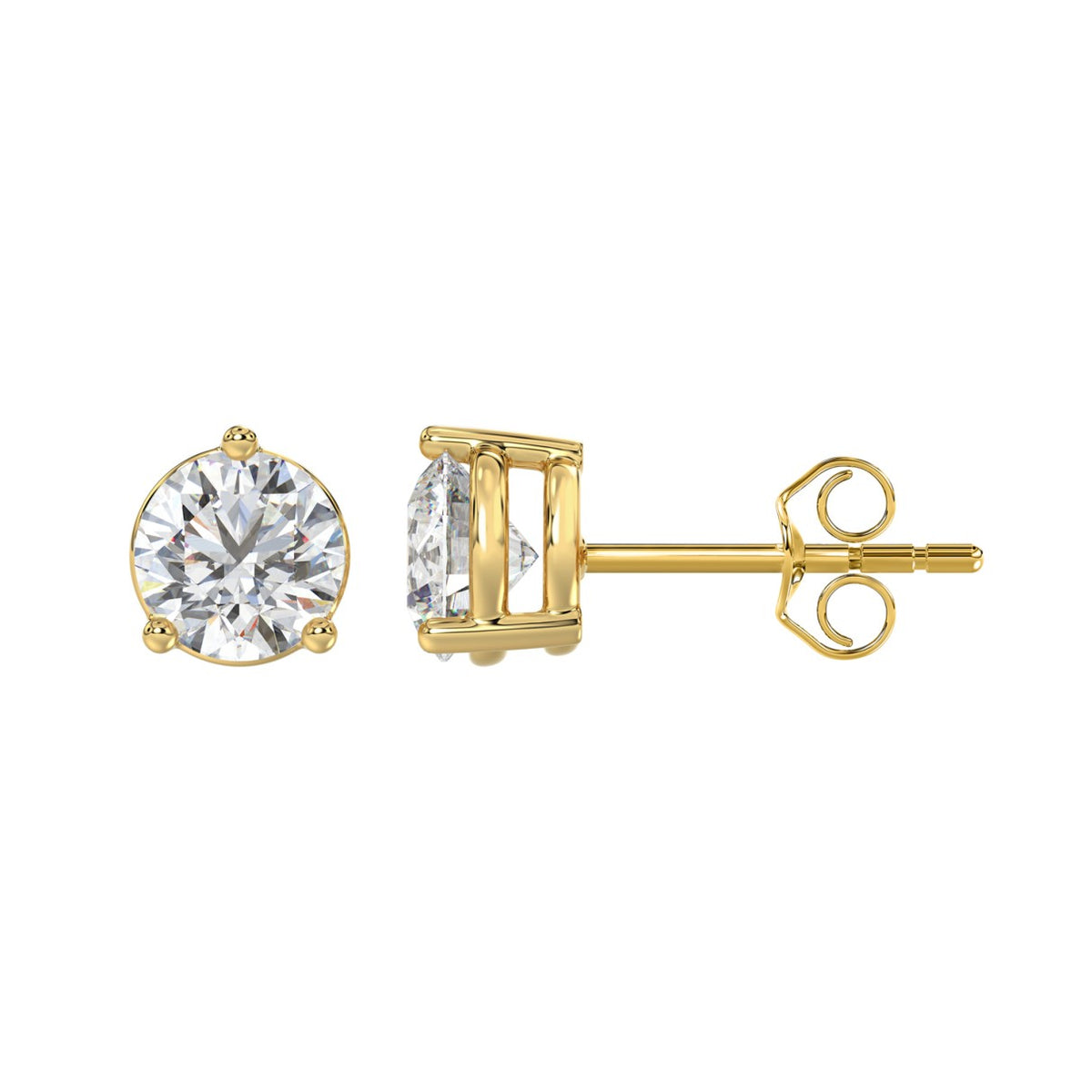 10K Yellow Gold, flat view