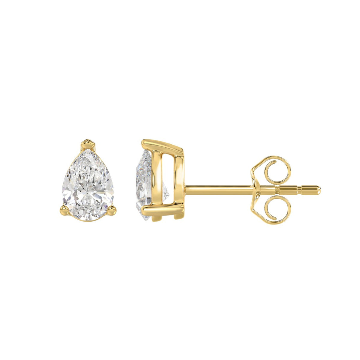 10K Yellow Gold, flat view