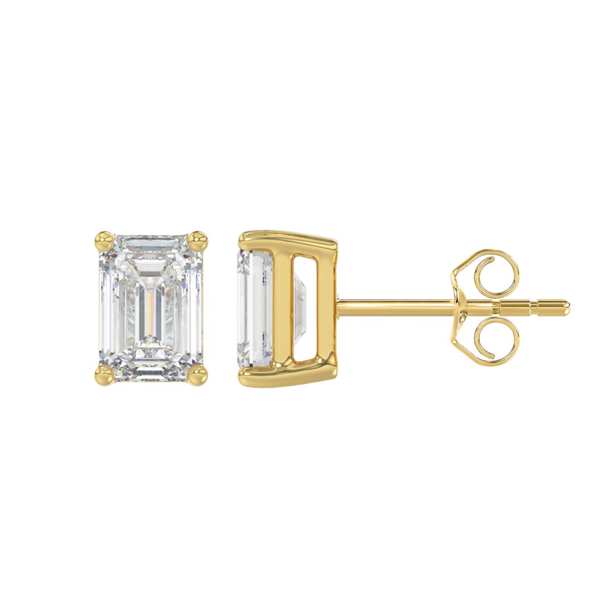10K Yellow Gold, flat view