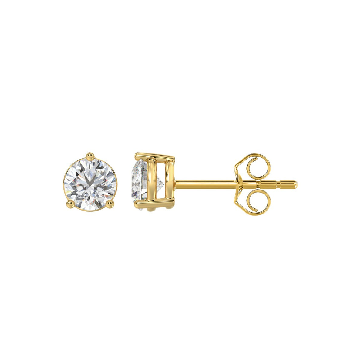 10K Yellow Gold, flat view